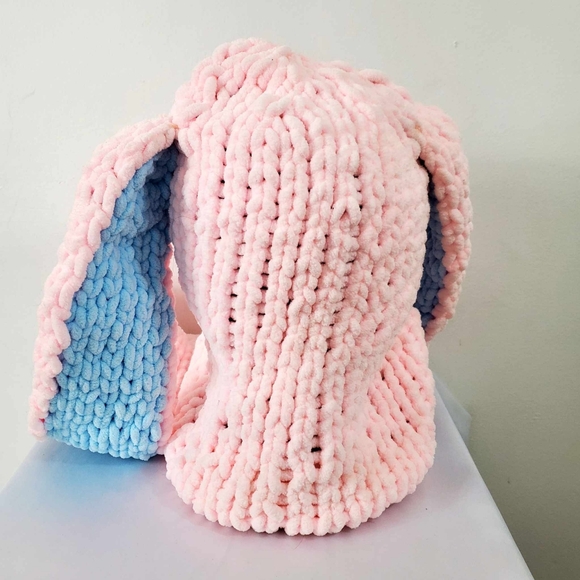 Rabbit Warm Hat Balaclava With Ears Bunny Kint Hat - Picture 4 of 6